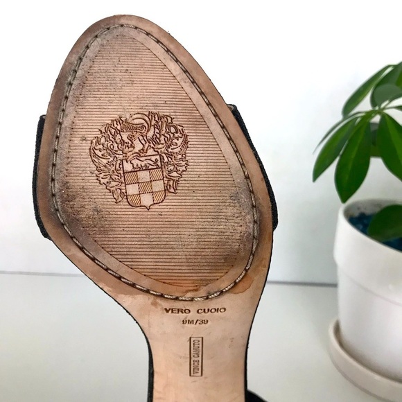 Vince Camuto Court Black Ankle Strap Sandals - Picture 12 of 14